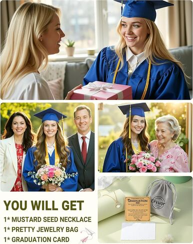 Christian Happy Graduation Gifts-Mustard Seed Necklace Religious Graduation Gifts for Girls Women Her in Kuwait