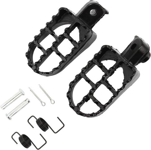 PowerMotor 8mm Aluminium Foot Pegs Rest Footrest Footpegs Fit for XR50 PW50 CRF TW KLX 50cc 70cc 90cc 110cc 125cc TaoTao Dirt Pit Bike Motorcycle Jonway(Red) in Kuwait