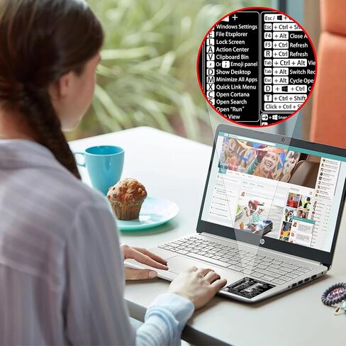 Windows Shortcut Sticker-2 Pack Microsoft Windows + Word/Excel Quick Reference Guide Keyboard Shortcut Stickers, Laptop Keyboard Shortcuts Stickers for Any PC Laptop or Desktop in Kuwait