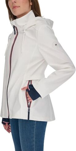 Tommy Hilfiger Women’s Lightweight Stand Collar Windbreaker (White,X-Small) in Saudi Arabia