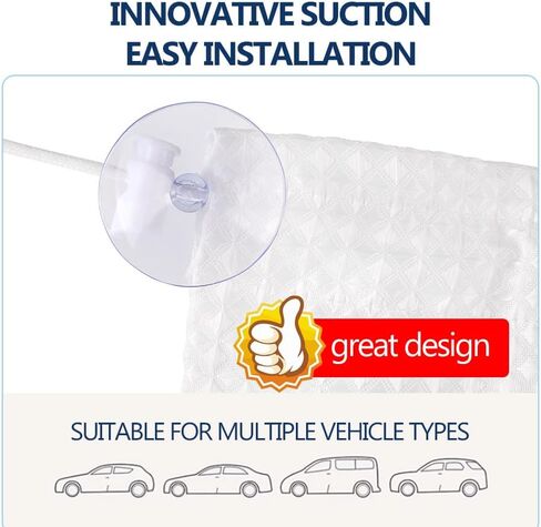 CAGRPL Car Window Shades,Car Window Shades for Side Window,Window Shade for Baby in car,Baby Car Window Shades,Side Window Sunshades Baby Travel Window Shades(28.8"x18.5") (QL-002) in Saudi Arabia