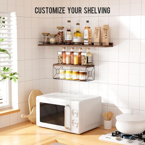 Floating Shelves for Wall, Floating Shelf for Wall Décor Set of 3, Bathroom Floating Shelves with Metal Toilet Paper Holder for Bathroom, Bedroom, Living Room, Kitchen, Office (Black) in Saudi Arabia