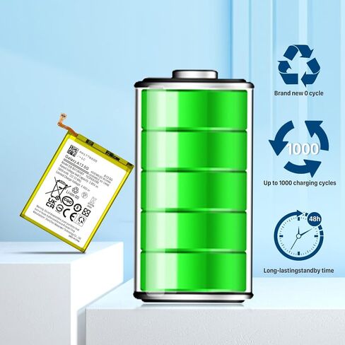 SHENMZ A12 Replacement Battery, (2023 New Upgraded) 6200mAh 3.85V High Capacity Li-Polymer EB-BA217ABY Battery in Saudi Arabia