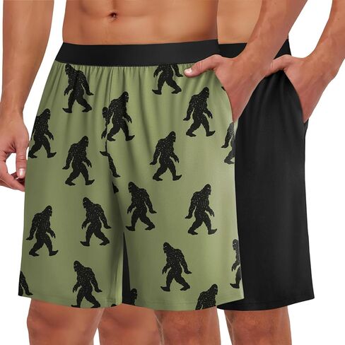 Ekouaer Men's Pajama Shorts Soft Comfy Sleep Bottoms 2 Pack Casual Lounge Sleepwear Pants with Pockets in Saudi Arabia