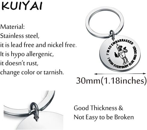 KUIYAI Robot Comedy Merchandise Jewelry Robot Quote Lovers Keychain Planet Express Gift Robot Space Cartoon Gift in Saudi Arabia