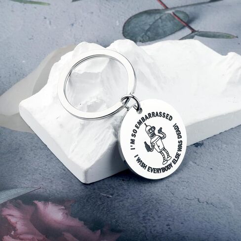 KUIYAI Robot Comedy Merchandise Jewelry Robot Quote Lovers Keychain Planet Express Gift Robot Space Cartoon Gift in Saudi Arabia