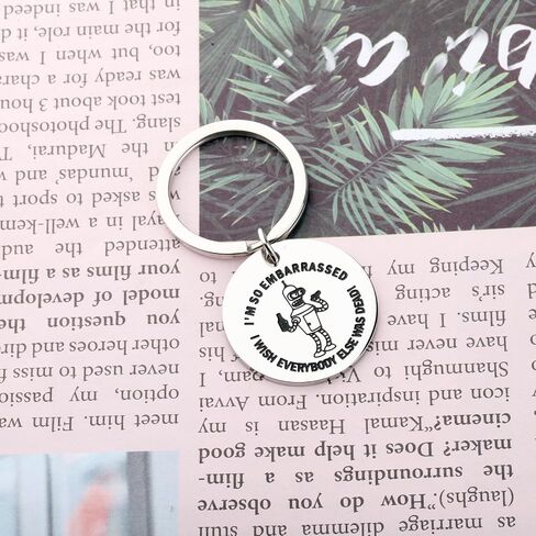 KUIYAI Robot Comedy Merchandise Jewelry Robot Quote Lovers Keychain Planet Express Gift Robot Space Cartoon Gift in Saudi Arabia