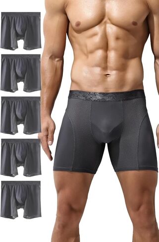 AORGSVI Men's Underwear Ultra Soft Micro Modal, Support Pouch Trunks, Moisture Wicking Boxer Briefs for Men, 5 Packs in Saudi Arabia