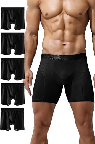 AORGSVI Men's Underwear Ultra Soft Micro Modal, Support Pouch Trunks, Moisture Wicking Boxer Briefs for Men, 5 Packs in Saudi Arabia