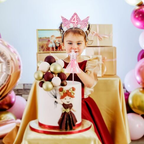 ديكورات عيد الميلاد الثالثة للفتيات عيد ميلاد عقال التاج و Glitter Princess Star Wands Hair Accessor in Kuwait