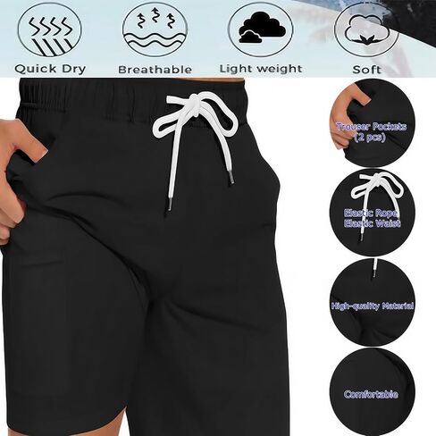 Mens Swim Trunks Quick Dry Board Shorts with Mesh Lining Breathable Fit Beach Shorts Hawaii Swimwear Bathing Suits in Saudi Arabia