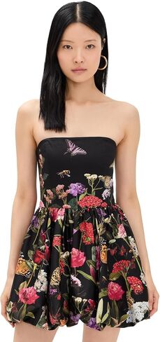 alice + olivia Women's Asha Strapless Structured Bubble Hem Mini Dress in Saudi Arabia