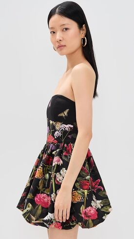 alice + olivia Women's Asha Strapless Structured Bubble Hem Mini Dress in Saudi Arabia