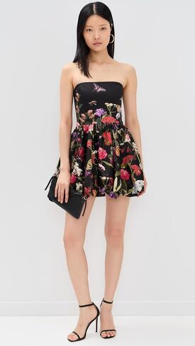 alice + olivia Women's Asha Strapless Structured Bubble Hem Mini Dress in Saudi Arabia