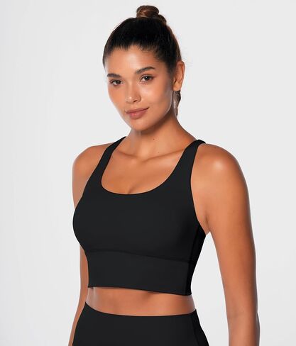 Sunzel Sunzfly Sports Bra for Women ، Scoop Neck Crisscross Back Pated Low Impact Bras Tops for Workout Yoga Gym in Kuwait