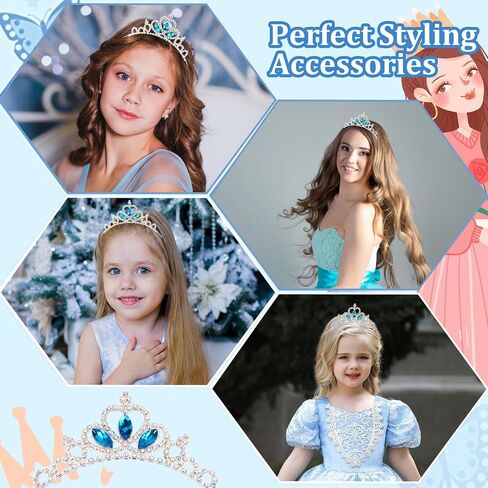 Gold & Yellow Crown Headband for Girls - Crystal Princess Tiara Crown - Birthday, Pageant, Halloween Party in Saudi Arabia