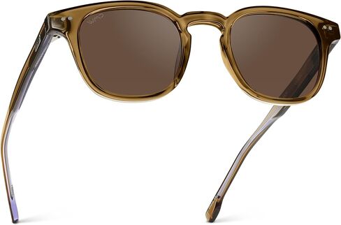 WMP Eyewear - Men's Retro Keyhole Polarized Square Sunglasses, Premium Acetate Frame with Modern Classic Design in Saudi Arabia