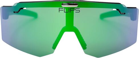Flip Up Athletic Sunglasses – UV400 Mirrored Retro Sport Visor Shades for Baseball, Pickleball, Cycling in Kuwait
