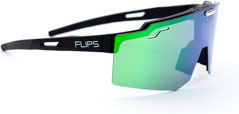Flip Up Athletic Sunglasses – UV400 Mirrored Retro Sport Visor Shades for Baseball, Pickleball, Cycling in Kuwait