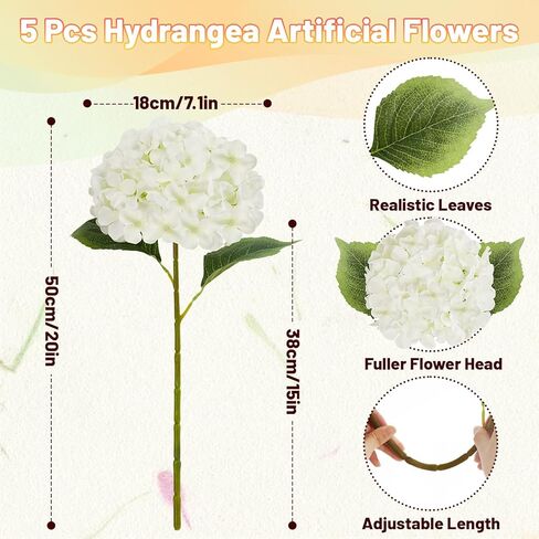 5pcs زهور الكوبية الاصطناعية الخضراء ، قطب الكوبية مع الأوراق النابضة بالحياة ، 20 بوصة زهرة الكوبية الكبيرة ، زخارف الكوبية المزيفة للداخل الداخلي مركزية مركزية مزهرية الحزب in Kuwait