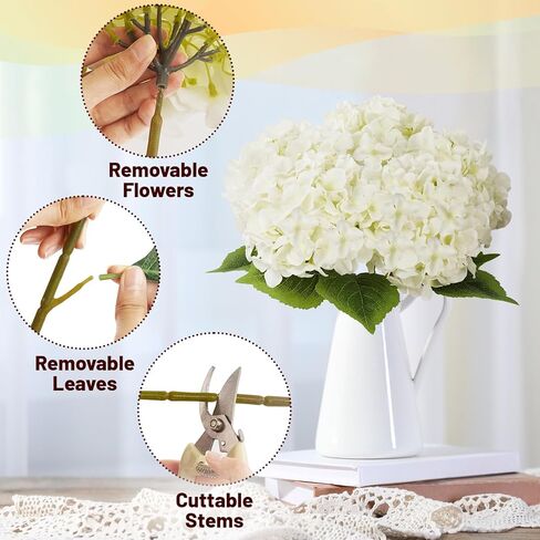 5pcs زهور الكوبية الاصطناعية الخضراء ، قطب الكوبية مع الأوراق النابضة بالحياة ، 20 بوصة زهرة الكوبية الكبيرة ، زخارف الكوبية المزيفة للداخل الداخلي مركزية مركزية مزهرية الحزب in Kuwait