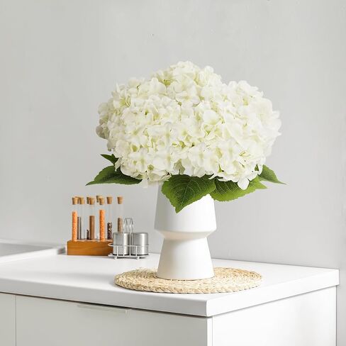 5pcs زهور الكوبية الاصطناعية الخضراء ، قطب الكوبية مع الأوراق النابضة بالحياة ، 20 بوصة زهرة الكوبية الكبيرة ، زخارف الكوبية المزيفة للداخل الداخلي مركزية مركزية مزهرية الحزب in Kuwait