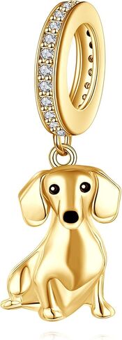 Dachshund Charm S925 Sterling Silver Dachshund Bead Gifts Cute Animal Dog Jewelry Gifts for Women Dachshund Lovers in Saudi Arabia