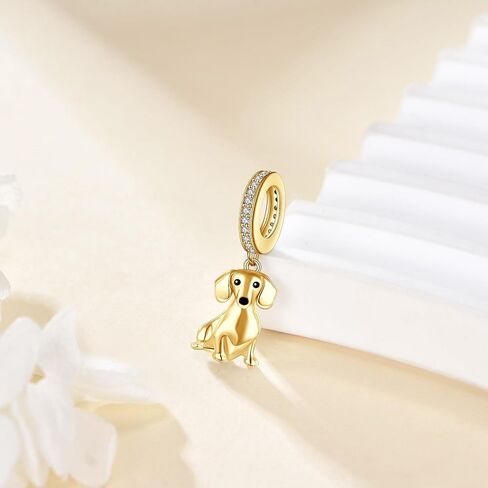 Dachshund Charm S925 Sterling Silver Dachshund Bead Gifts Cute Animal Dog Jewelry Gifts for Women Dachshund Lovers in Saudi Arabia