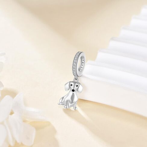 Dachshund Charm S925 Sterling Silver Dachshund Bead Gifts Cute Animal Dog Jewelry Gifts for Women Dachshund Lovers in Saudi Arabia