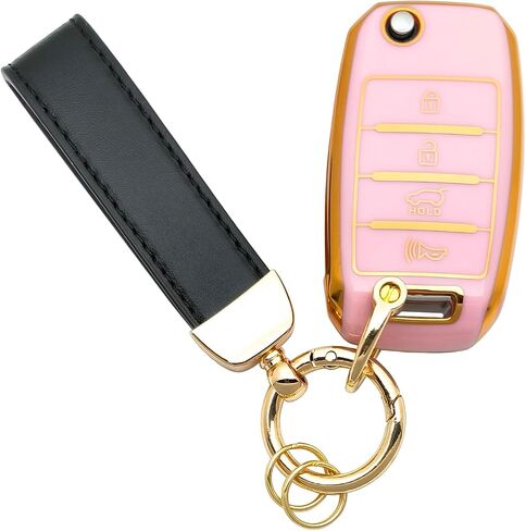 TPU Key Fob Cover fit for Kia Sorento Sportage Rio Soul Forte Optima Carens Picanto Flip Keyless Entry Key Fob in Saudi Arabia