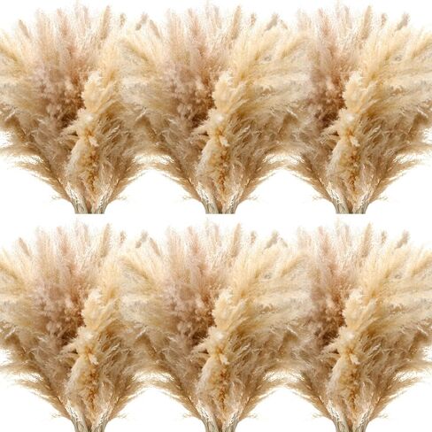 40pcs 46 Inch Fluffy Tall Pampas Grass Decor Bulk, Natural Dried Pampas Grass Bouquet for Floor Vase, Wedding Floral Arrangements, Party, Farmhouse, Boho Home Decor in Saudi Arabia