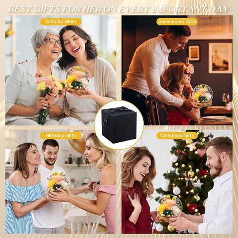 Eternal Rose Flowers, Unique Rose Preserved Flower Rose Gifts in Glass Dome for Women, Mom, Girlfriend,Home Decor Gifts for Birthday, Anniversary, Christmas, Wedding. in Saudi Arabia