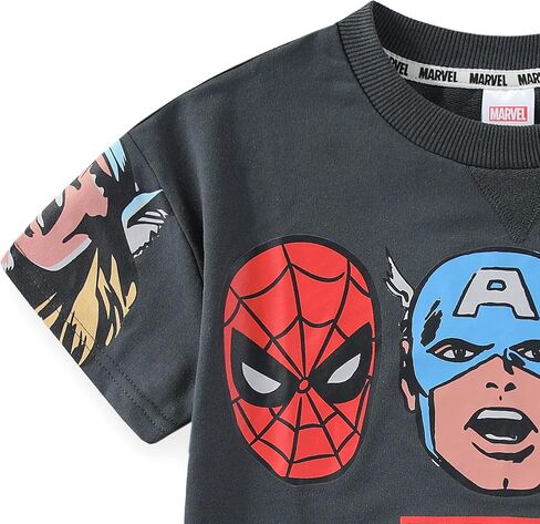 Marvel Avengers Boys 2 Piece Shirt and Shorts Outfit Set for Toddler and Big Kids in Saudi Arabia