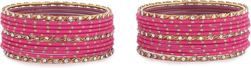 Desi Indian Baryles for Women - مجموعة من 22 أجهزة كمبيوتر Bollywood Indian Jewelry مجموعات للنساء ، والملحقات الثمانينات أساور Bangle Party Favors Alloy Metal Churi in Kuwait