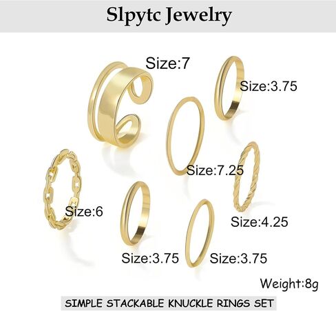 Gold Knuckle Rings Set for Women,Simple Smooth Finger Stackable Rings Set Vintage Joint Finger Rings Vintage Midi Rings Festival Jewelry in Kuwait