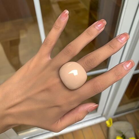 Colorful Chunky Acrylic Ring for Women,Vintage Statement Stackable Rings Candy Color Knuckle Finger Rings Y2K Fashion Classic Jewelry in Saudi Arabia