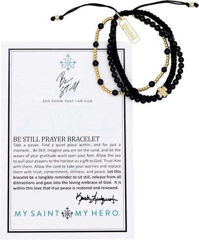 My Saint My Hero "Be Still Prayer Bracelet – Handwoven Reminder of Trust, Stillness & Divine Peace - A Reminder To Release All Distractions and Embrace Divine Love in Saudi Arabia
