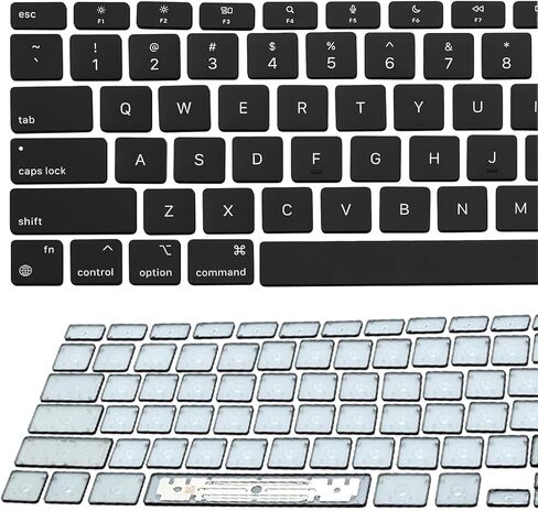 A2442 A2485 US Keyboard keycap Keycaps Keycaps Keycaps Keycaps لـ MacBook Pro M1 Pro Max Retina 14 بوصة A2442 MKGR3 MKGT3 EMC 3650، 16 بوصة A2485 MK1E3 MK1H3 EMC 3651 بديل للوحة المفاتيح الأمريكية غطاء مفاتيح Keycaps in Saudi Arabia