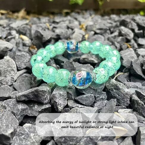 Handmade Firefly Glass Bracelet Glow in the Dark Bracelets Luminous Inspirational Bracelet Self Healing Bracelet Encourages Blessing Gifts for Men and Women in Saudi Arabia
