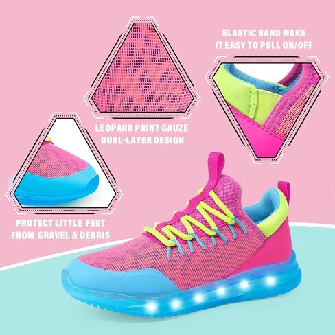 amzzpik lumikick Kids تضيء الأحذية للأولاد Girls Tennis المشي أحذية رياضية مضيئة للطفل الصغير in Kuwait