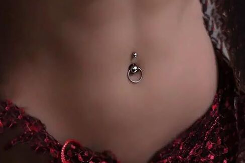 14g Short Bar Captive Bead Belly Button Ring for Women Belly Piercing, Surgical Steel Belly Rings Silver, 6mm 8mm 10mm Bar Length in Saudi Arabia