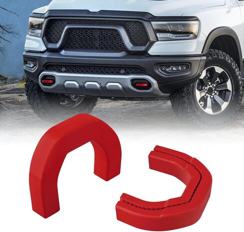 Front Tow Hooks Covers Hitch Cover customized Car Tow Hooks Compatible with RAM 1500 Accessories 2019-2024|White (Not Fit for RAM 1500 Classic,RAM 2500,RAM 3500) in Kuwait