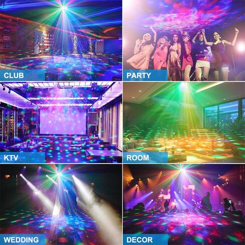 أضواء المسرح أضواء DJ، ضوء تأثير LED WorldLite 5 في 1 مع كرة سحرية، أضواء نمط LED Par وستروب LED/الأشعة فوق البنفسجية، رائعة لإضاءة المسرح والدي جي، وإضاءة حفلات الديسكو ونادي الكنيسة الزفاف in Saudi Arabia