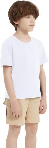 6 Pack Cotton Boys Kids Tshirts Short Sleeve Summer Tops Clothes Tee Shirts for Toddlers(Age 2-12) in Saudi Arabia