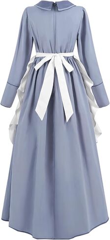 LTAKK Women Pioneer Dress Colonial Costume Prairie Pilgrim Dresses with Apron and Bonet in Saudi Arabia