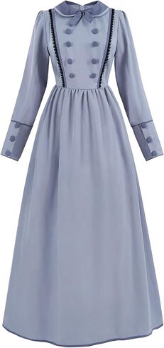 LTAKK Women Pioneer Dress Colonial Costume Prairie Pilgrim Dresses with Apron and Bonet in Saudi Arabia