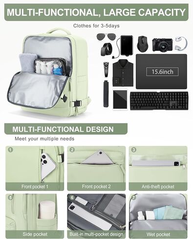 WINSPANSY تخزين كبير التخزين فراغ الانضغاط حقائب الظهر على ظهر حقيبة ظهر مع مضخة الملابس 18x14x8 العمل الشخصي العمل على الأعمال التجارية الكلية الكلية المحمولة. in Kuwait