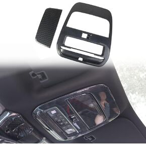 Carbon Fiber Roof Reading Light Lamp Cover Trim Kit Interior Accessories for Ford F150 2021+