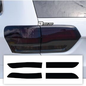 BOGAR TECH DESIGNS Tinted Taillight Third Brake Rear Bumper Reflector Light Overlay Tint Covers Compatible with Jeep Grand Cherokee 2014-2021, Dark