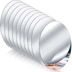10 Pcs Small Oval Craft Mirror 4 x 6 Inch School Shatter Proof Plastic Mirror Acrylic Mirror Double Sided Protective Film Mirror Sheets Mirror Tiles for Kids Classroom DIY Home Decoration